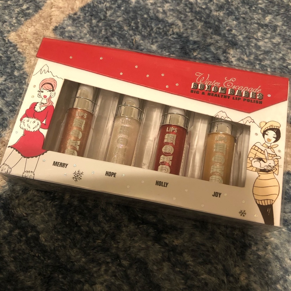 NIB buxom babes winter escapades holiday lip gloss set